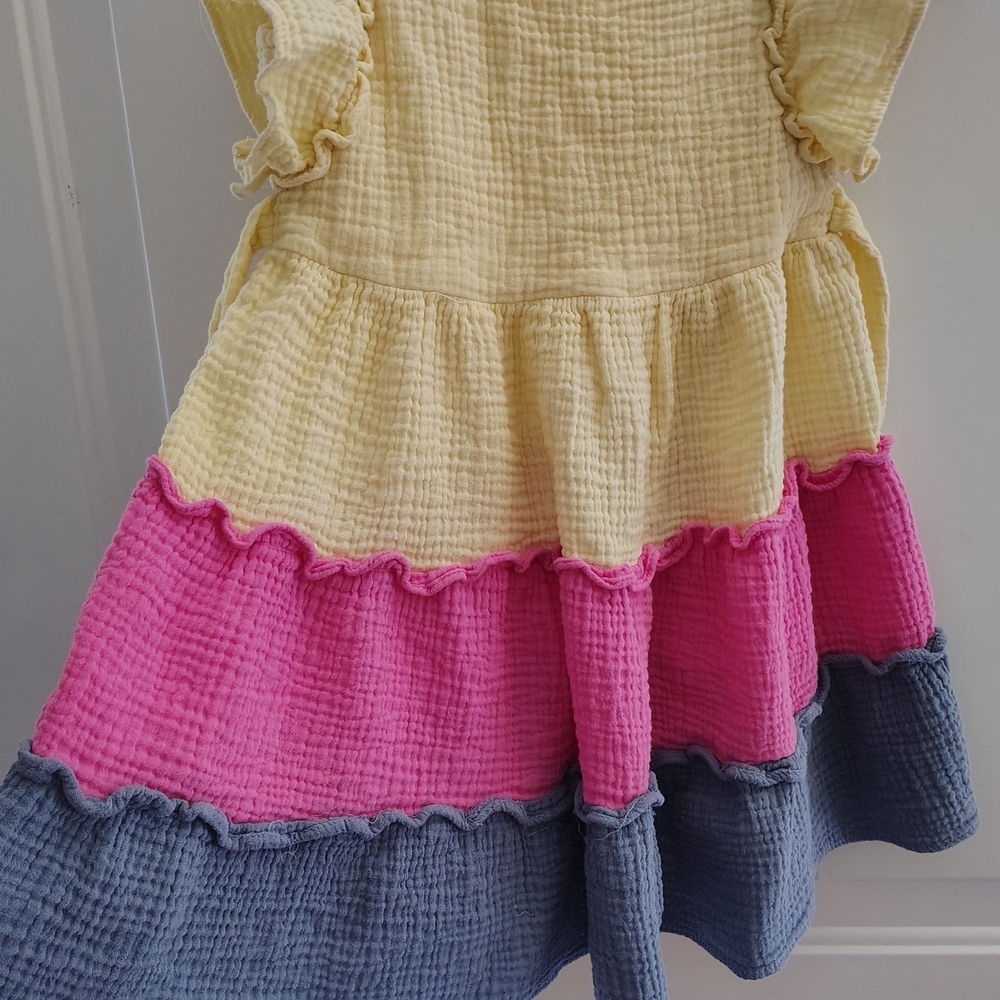 Colorful Tiered Bonnie Jean Girls Dress